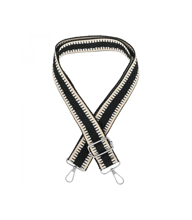 Fashionable braided wide purse strap adjustable