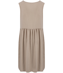 A simple midi dress with a cut-off waist and flared bottom NATASHA