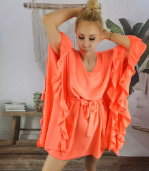 Beautiful bat dress butterfly ruffles