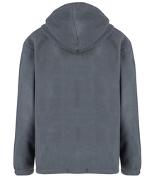 Men's warm fleece with hood and three pockets single color