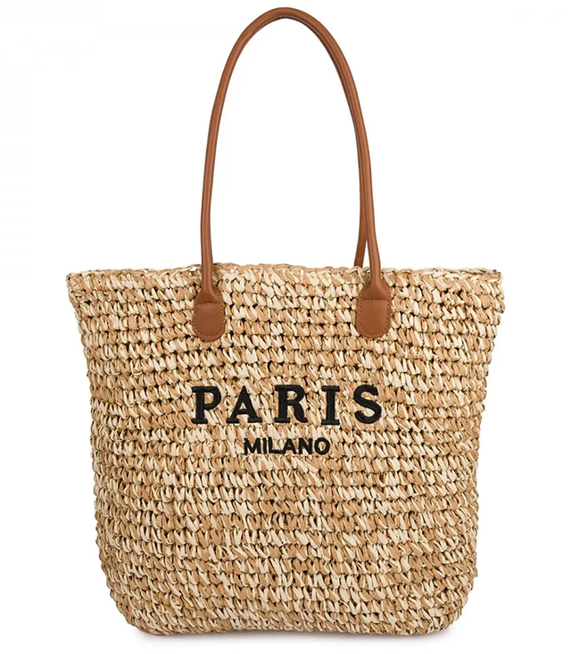 Klasyczna letnia pleciona torba shopper PARIS MILANO