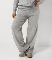 Loose melange knit pants AMELIA