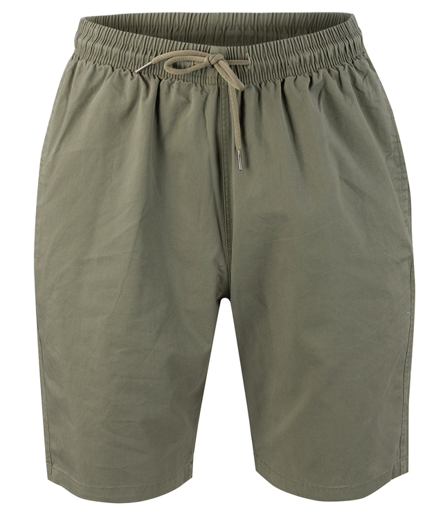 Men's single color cotton shorts with pockets