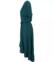 Envelope MAXI dress with Spanish frill