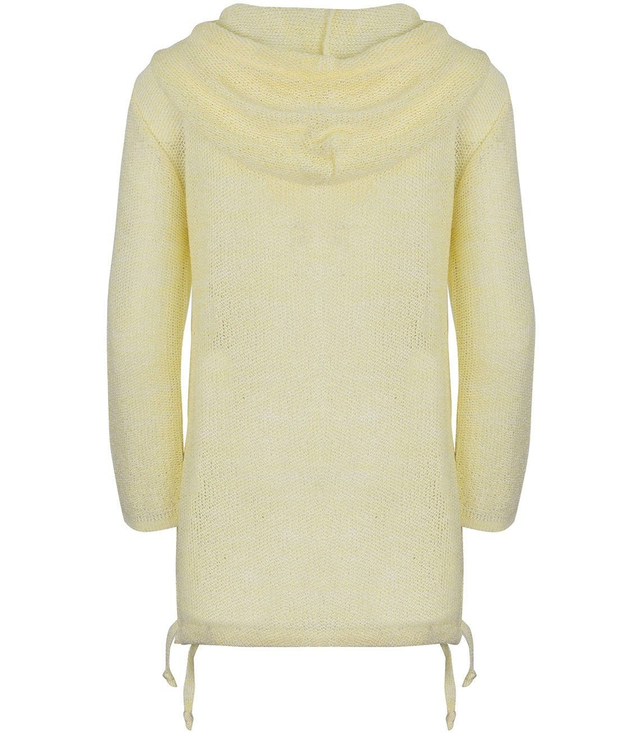 Ażurowy rozpinany sweter kaptur Kardigan