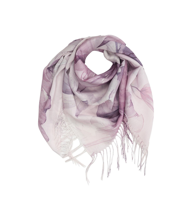 Women's scarf with floral pattern 100x100