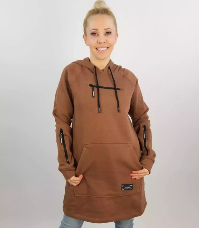 Long sweatshirt sweatshirt dress hood zippers