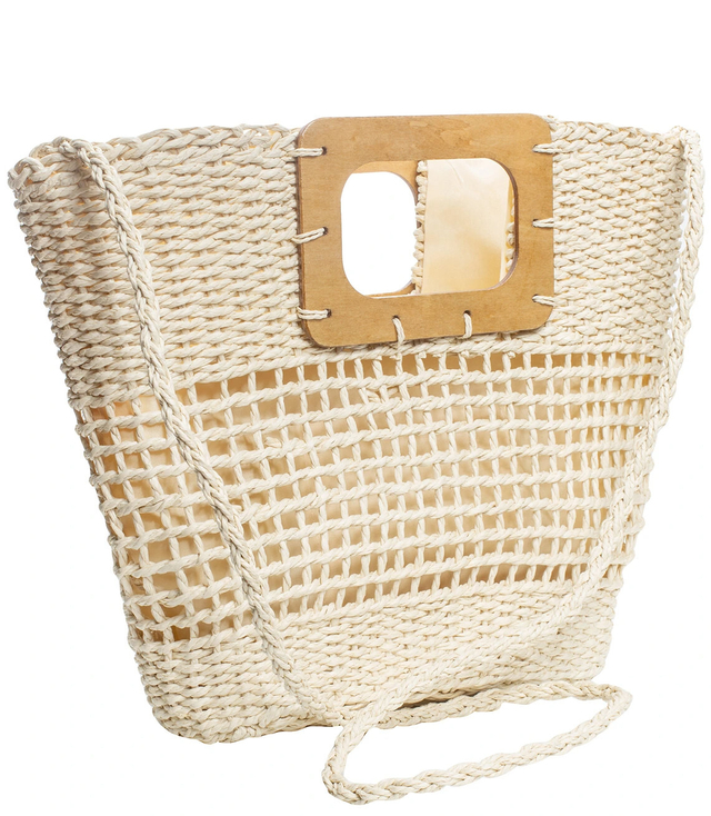 Large basket summer bag openwork bag trapeze bag