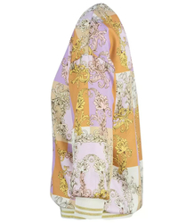 Loose blouse with a welt colorful print