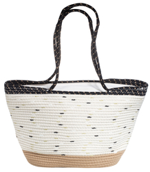 Mega large summer beach bag braided cotton