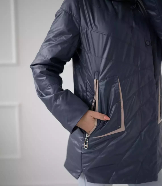 Women's transitional jacket with a fashionable hood MAGDA