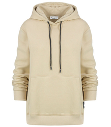 Warm plain oversize sweatshirt with kangaroo hood KAREN