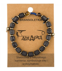 Men's bracelet with natural stones