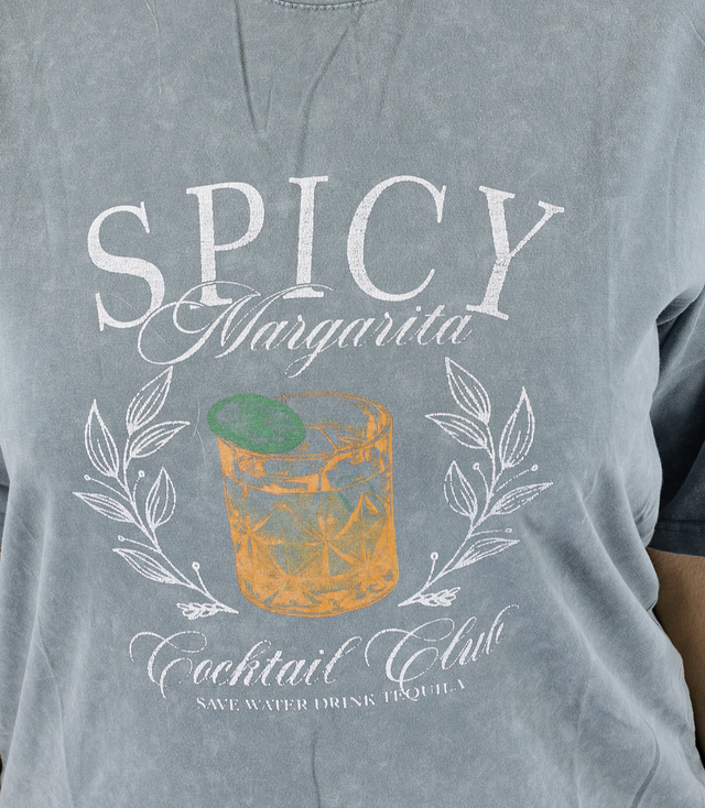 Długi damski T-shirt  tunika luźny fason kolorowy nadruk  SPICY