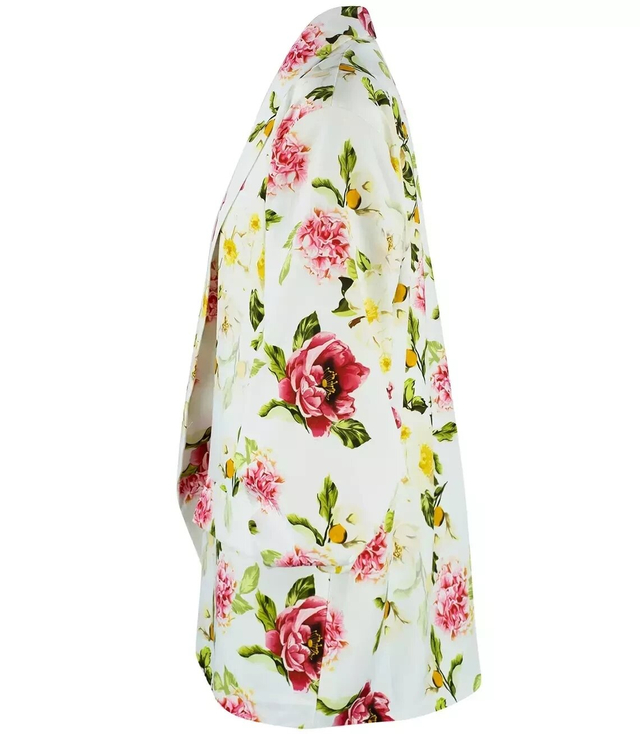 Loose-fitting flowers suit jacket