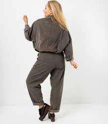 Corduroy set pants with belt and jacket shirt CHICA