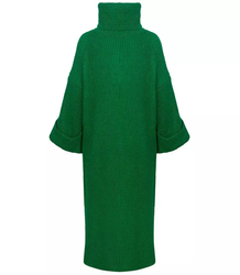 Ribbed MAXI turtleneck sweater dress