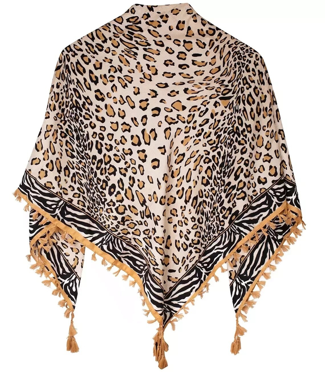 Spring shawl bandana shawl leopard tassels