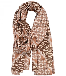 Warm stylish scarf geometric pattern soft smooth 180x75 cm