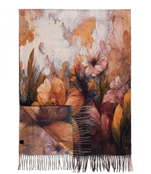 Square shawl scarf for women with tassels AGRAFKA