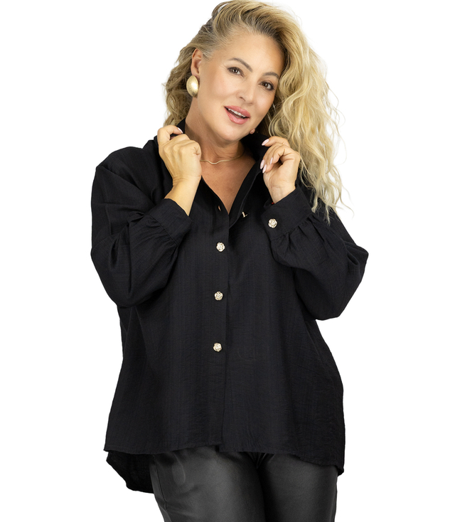 Loose shirt with bow on back longer back LILIANA