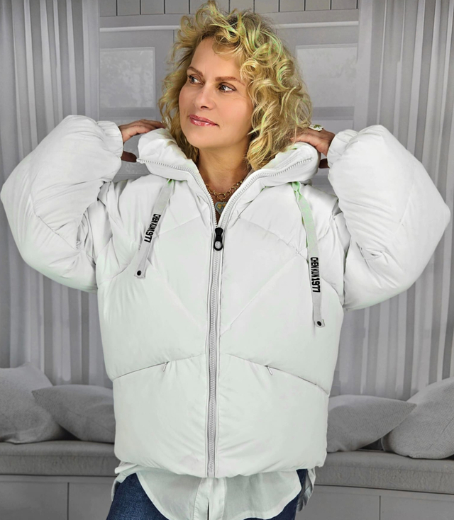 Women's quilted insulated winter jacket with hood MATILDA