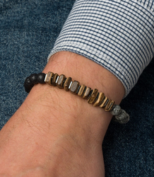 Men's bracelet with natural stones