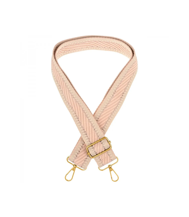 Fashionable braided wide purse strap adjustable