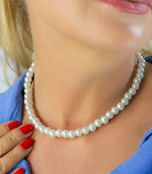 Short pearl pendant necklace elegant string of pearls