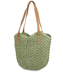 Women's beach bag boho openwork for summer basket shopper