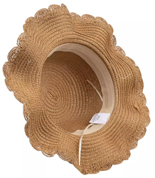 Uroczy komplet kapelusz motylki kwiatki + torebka