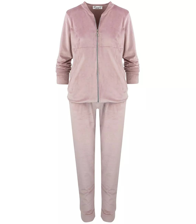 Dres spodnie bluza komplet welurowy MALWINA