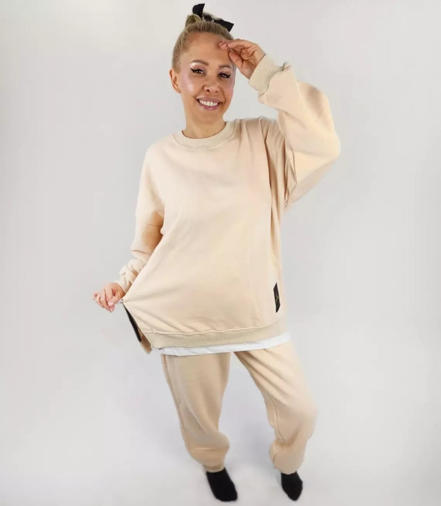 Ciepły damski dres Komplet dresowy Spodnie Bluza