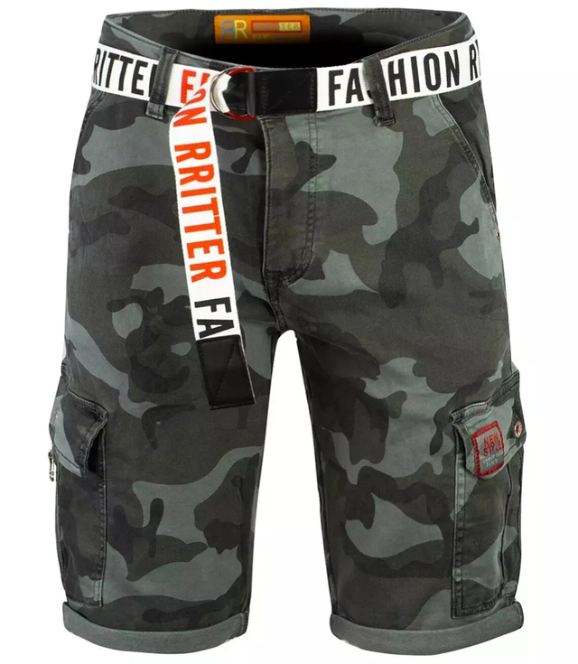 Men's cargo shorts camo stripe