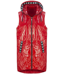 Mickey Mouse long quilted vest Hood