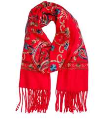 Women's scarf with floral ornament stylish