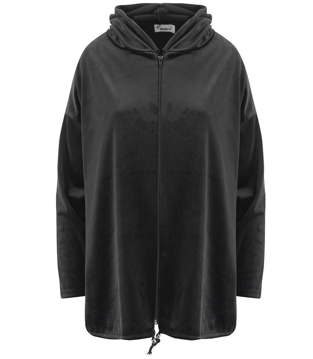 Welurowa bluzka BLUZA Rozpinana PLUS SIZE