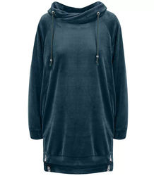 Velour loose plus size sweatshirt chimney MARIOLA