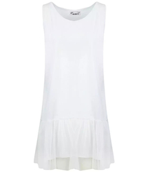 A simple tunic dress with a tulle frill