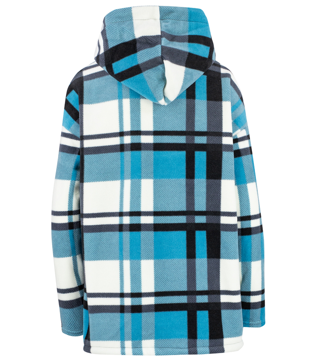 BRITANY warm fleece sweatshirt with a checkered hood