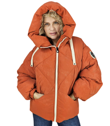 Women's quilted insulated winter jacket with hood MATILDA