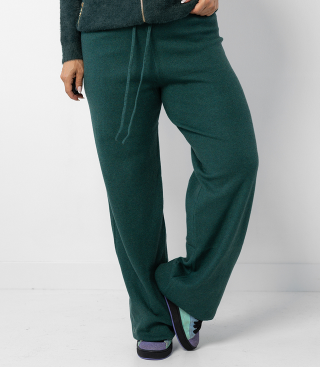 Loose melange knit pants AMELIA