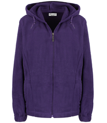 Warm fleece zippered sweatshirt with hood ALMA