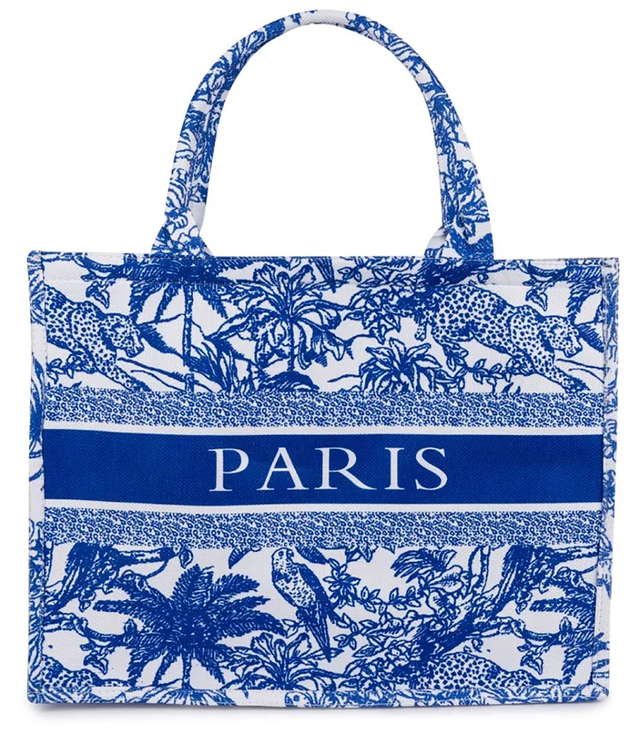 Large Shopper Bag Stylish Rigid with inscription PARIS