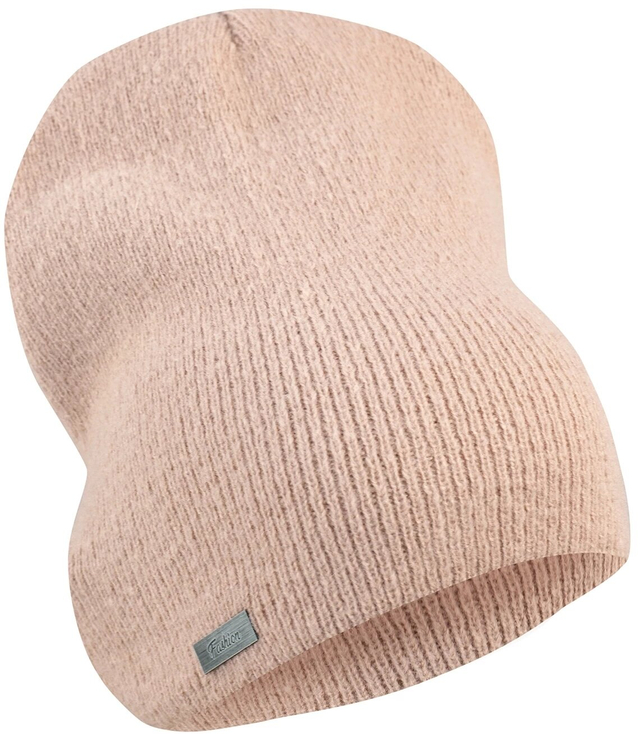 Warm unisex one-color mohair beanie hat