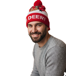 Winter Christmas hat with pom-pom - perfect for preze