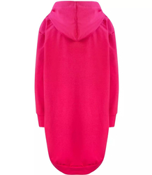 Oversized plain long back parka sweatshirt