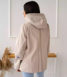 Women's transitional spring hooded jacket LUIZA