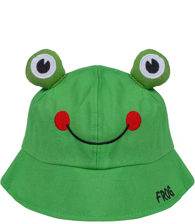 Dziecięcy kapelusz głęboka czapka żabka oczka