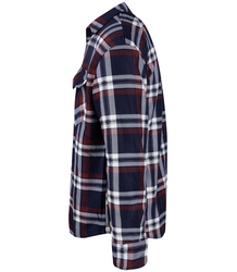 Warm men's checkered shirt with warming button-down classic